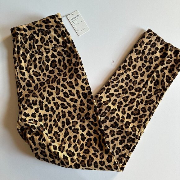 WACKO MARIA Pleated Leopard-Print Cotton Corduroy Trousers - Men's Large - Picture 6 of 7